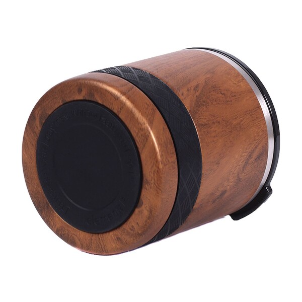 Elemental Recess Series Stainless Steel 10oz Insulated Lowball Rocks Tumbler, Teakwood - ER10WD3