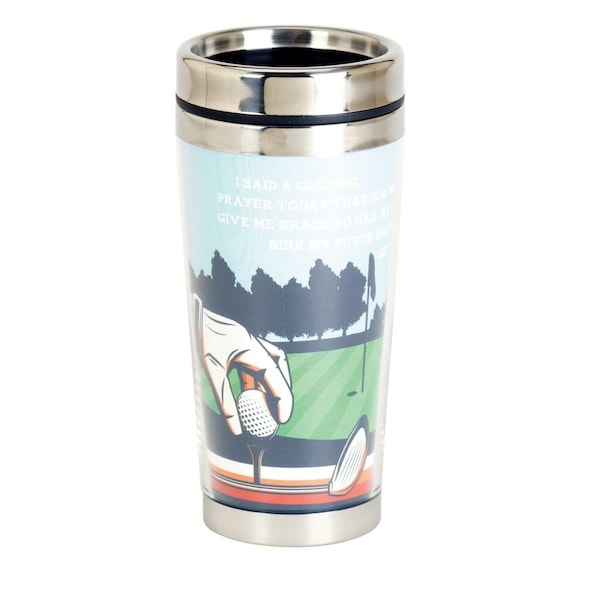 Dicksons 16 oz Golfing Prayer Travel Mug, Multi Color - One Size - SSMUG-332