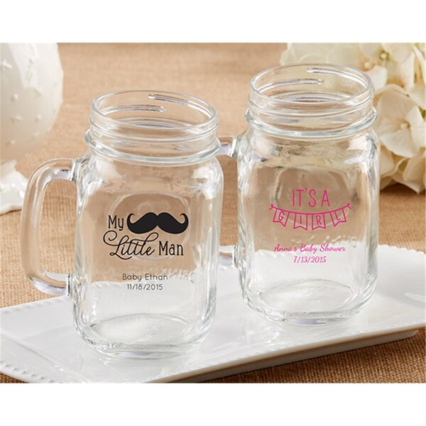 Kate Aspen 16 oz Personalized Mason Jar Mug - Baby - 30036NA-BB