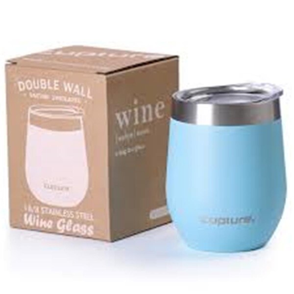 G.S.I Sports 12 oz Glacier Stainless Steel Tumbler, Blue Aster - G6A-63352