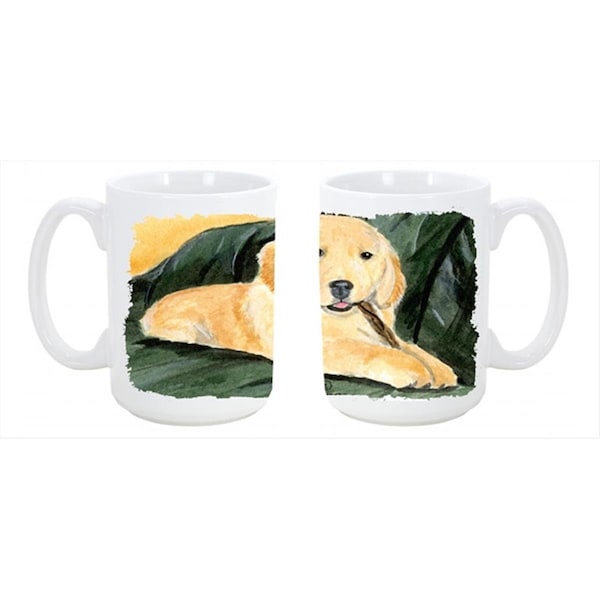 Carolines Treasures Golden Retriever Dishwasher Safe Microwavable Ceramic Coffee Mug 15 oz. - SS8761CM15