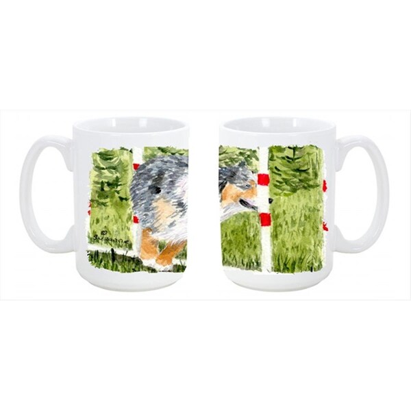 Carolines Treasures Australian Shepherd Dishwasher Safe Microwavable Ceramic Coffee Mug 15 oz. - SS8885CM15