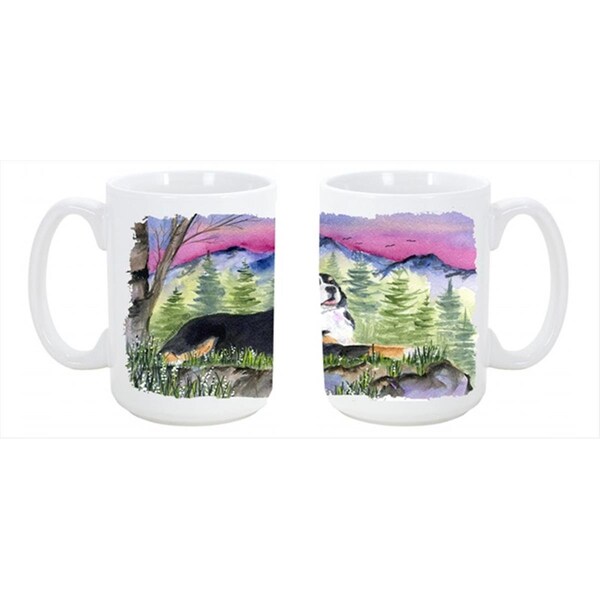 Carolines Treasures Bernese Mountain Dog Dishwasher Safe Microwavable Ceramic Coffee Mug 15 oz. - SS8332CM15