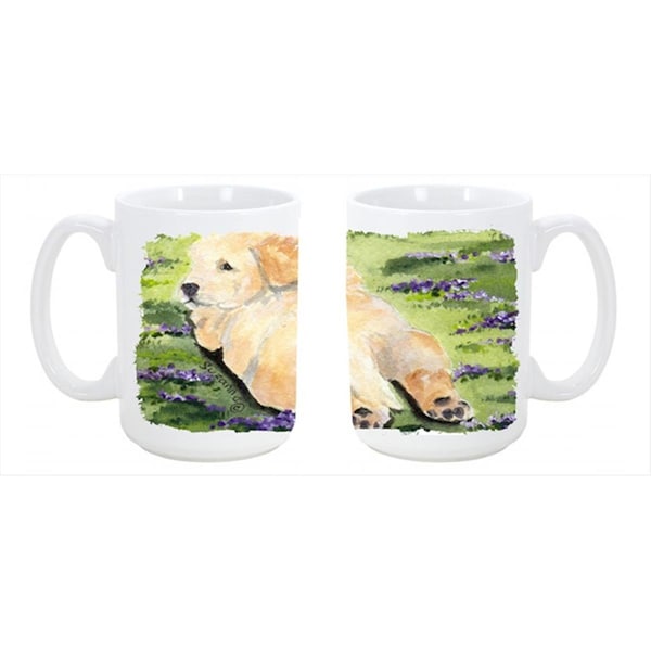 Carolines Treasures Golden Retriever Dishwasher Safe Microwavable Ceramic Coffee Mug 15 oz. - SS8833CM15