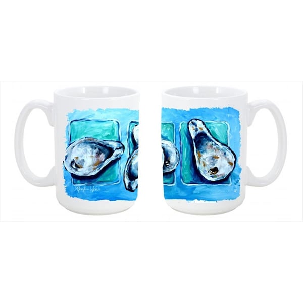 Carolines Treasures Oysters Oyster Plus Oyster - Oysters Dishwasher Safe Microwavable Ceramic Coffee Mug 15 oz. - MW1110CM15