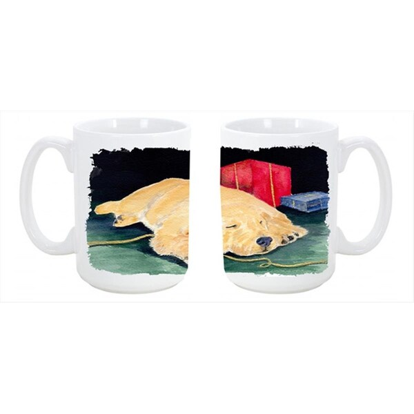 Carolines Treasures Golden Retriever Dishwasher Safe Microwavable Ceramic Coffee Mug 15 oz. - SS8576CM15