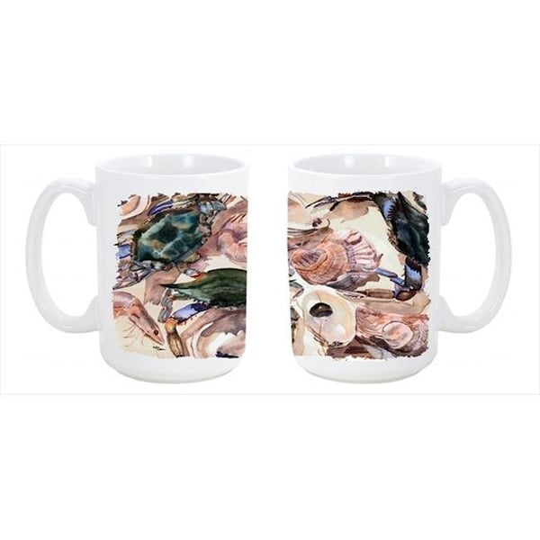 Carolines Treasures Carolines Treasures 8618CM15 Crab Dishwasher Safe Microwavable Ceramic Coffee Mug 15 oz. - 8618CM15