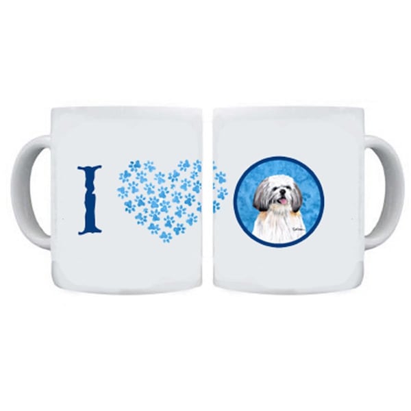 Carolines Treasures 15 oz. Shih Tzu Dishwasher Safe Microwavable Ceramic Coffee Mug - SC9128BU-CM15