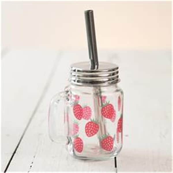 Ctw Home Watermelon Glass Mug with Straw - 370450