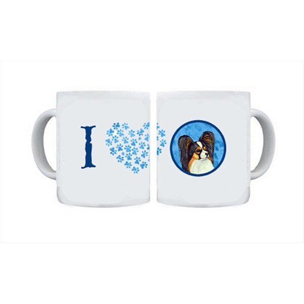 Carolines Treasures 15 oz. Papillon Dishwasher Safe Microwavable Ceramic Coffee Mug - LH9390BU-CM15