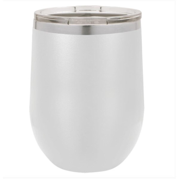 Anales 12 oz Stainless Steel Polar Camel Stemless Wine Tumbler; White - AN2807730