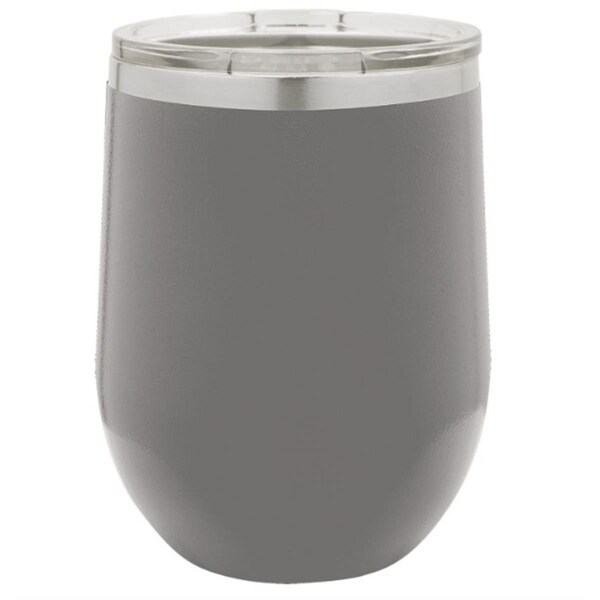 Anales 12 oz Stainless Steel Polar Camel Stemless Wine Tumbler; Dark Grey - AN2803570