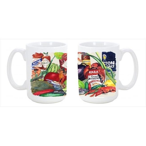 Carolines Treasures Carolines Treasures 8540CM15 Louisana Spices Dishwasher Safe Microwavable Ceramic Coffee Mug 15 oz. - 8540CM15