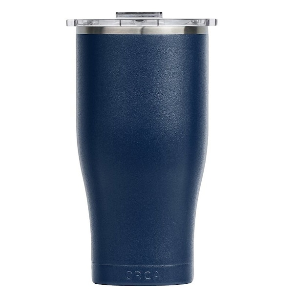 Orca Chaser Series Tumbler, 27 oz Capacity, Whale Tail Flip Lid, Stainless Steel, ClearNavy, Insulated - ORCCHA27NA/CL
