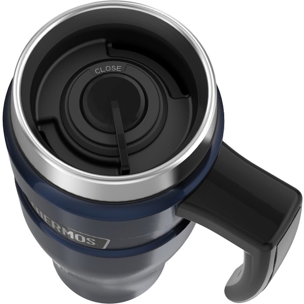 Thermos Stainless Steel Travel Mug, 16 oz., Midnight Blue, Hot 7 Hrs, Cold 18 Hrs - SK1000MBTRI4