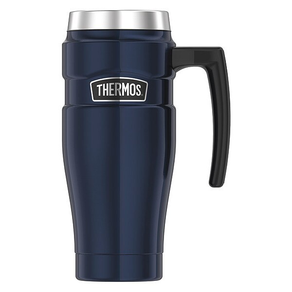 Thermos Stainless Steel Travel Mug, 16 oz., Midnight Blue, Hot 7 Hrs, Cold 18 Hrs - SK1000MBTRI4