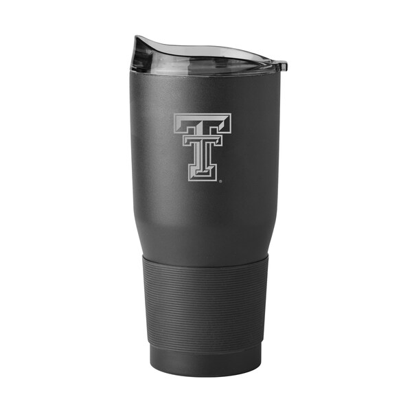 Logo Brands Texas Tech 30oz Etch Powder Coat Tumbler - 220-S30PT-BLK-9