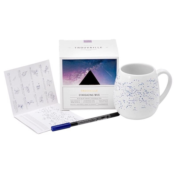 Trouvaille Global Trouvaille Global 16.9 oz White BPA Free Stargazing Mug - STARMUG