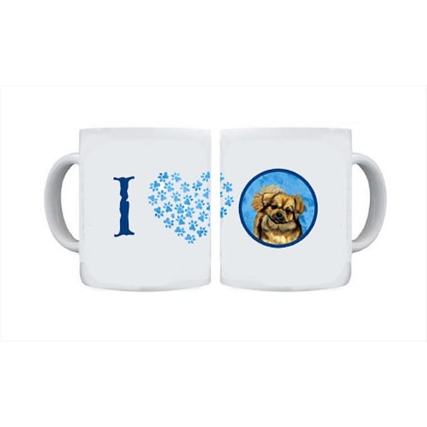 Carolines Treasures 15 oz. Tibetan Spaniel Dishwasher Safe Microwavable Ceramic Coffee Mug - LH9394BU-CM15