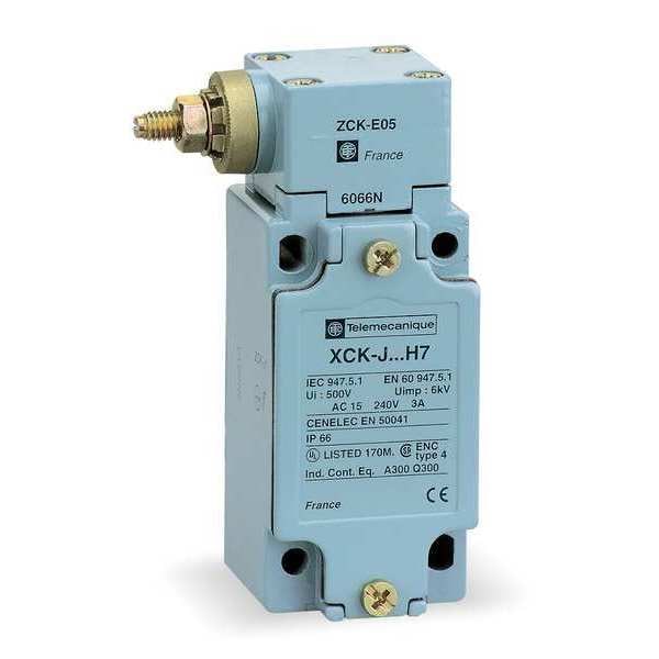 Interruptor de límite de servicio pesado Telemecanique Sensors, palanca de rodillo ajustable, rotativo, 1NC/1NO, 10A @ 240V, CCW/CW - XCKJ10541H7