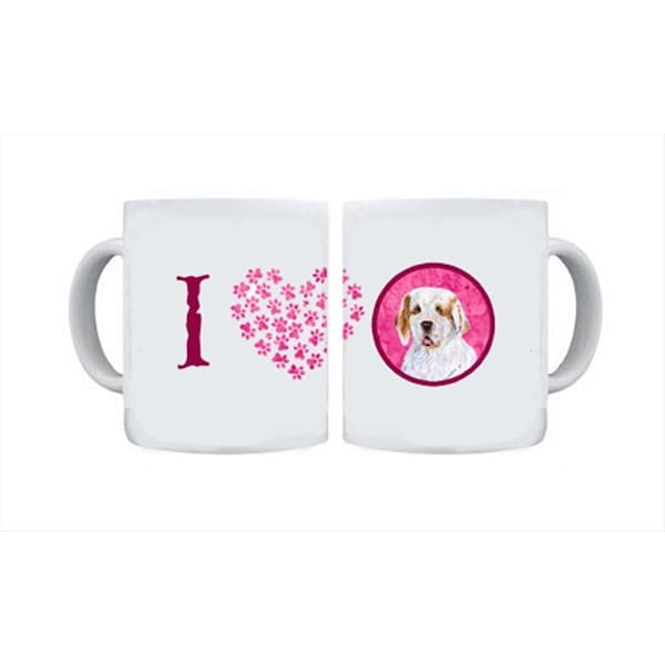 Carolines Treasures 15 oz. Clumber Spaniel Dishwasher Safe Microwavable Ceramic Coffee Mug - SS4776-PK-CM15