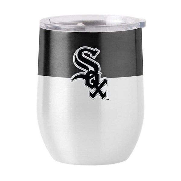 Moment-In-Time 16 oz MLB Chicago Cubs Sox Colorblock Stainless Curved Beverage, White - MO3594615