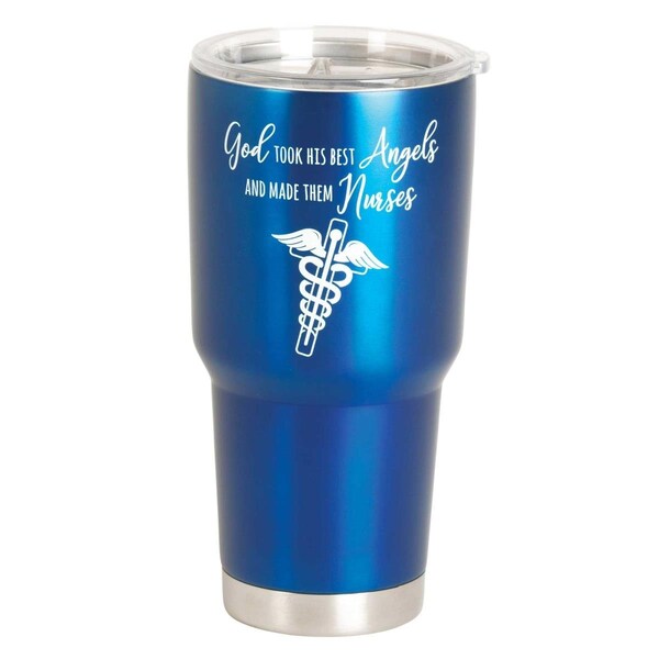 Dicksons 30 oz Unisex Nurse God Took Best Tumbler, Blue - One Size - SSTUM30BL-13