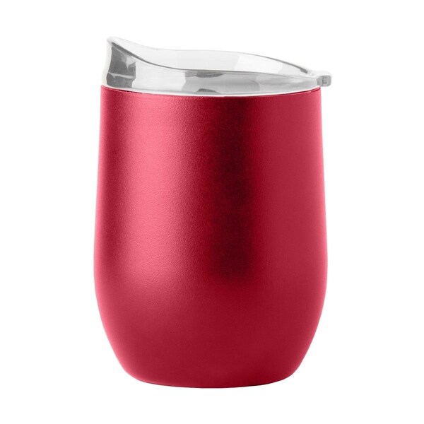 Logo Chair 16 oz Plain Cardinal Powder Coat Curved Beverage Tumbler - 001-S16PB-CRD