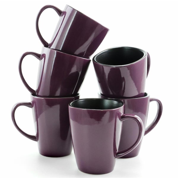 Fastfood Mulberry Luxe & Dinner Mugs, Large - 6 Piece - FA2447825