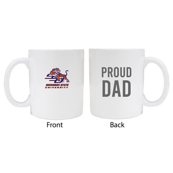 R & R Imports R & R Imports MUG2-C-SSU20 DAD Savannah State University Proud Dad White Ceramic Coffee Mug - Pack of 2 - MUG2-C-SSU20 DAD