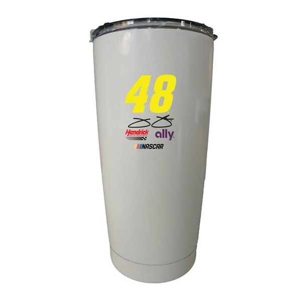 R & R Imports R & R Imports ITBS-N-JJ20 Jimmie Johnson No.20 Insulated Tumbler Straight - White - ITBS-N-JJ20
