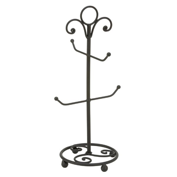Tripar International Tripar  4 Arm Metal Mug Stand, Black - 19846