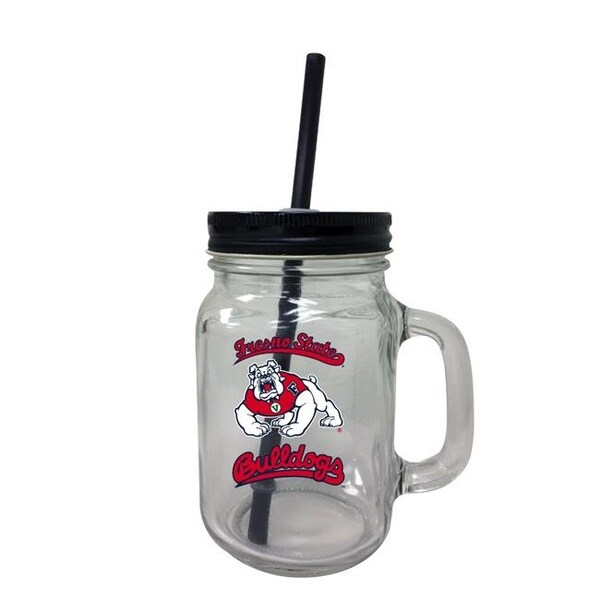 R & R Imports R & R Imports TBM-C-FRS19 16 oz Fresno State Bulldogs Mason Jar Tumbler - TBM-C-FRS19