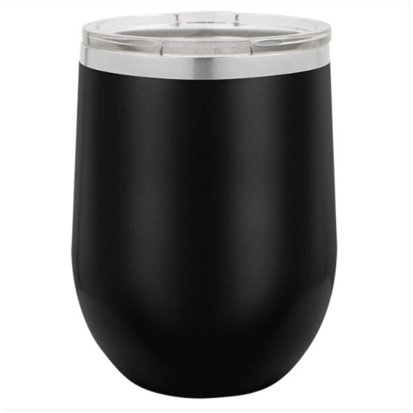 Anales 12 oz Stainless Steel Polar Camel Stemless Wine Tumbler; Black - AN2802921