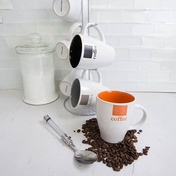 Hds Trading 6 Piece Mug Set with Stand - ZOR95985