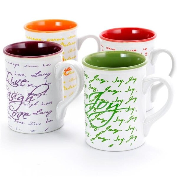 Gibson Home Gibson Home 74214.01 16 oz Mug - 4 Assorted Designs - 74214.01