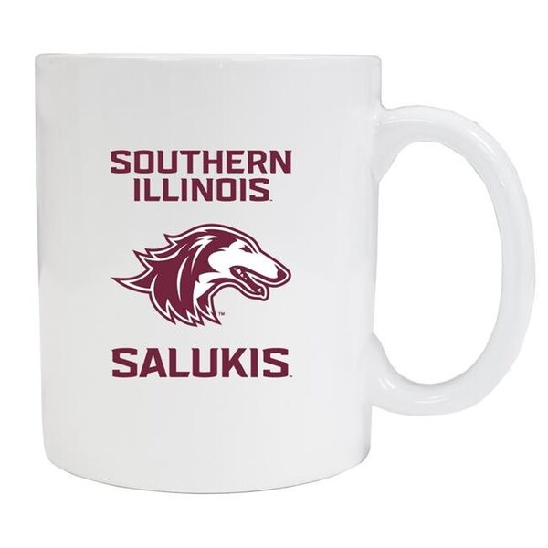 R & R Imports R & R Imports MUG2-C-SIU19 W Southern Illinois Salukis White Ceramic Coffee Mug - Pack of 2 - MUG2-C-SIU19 W