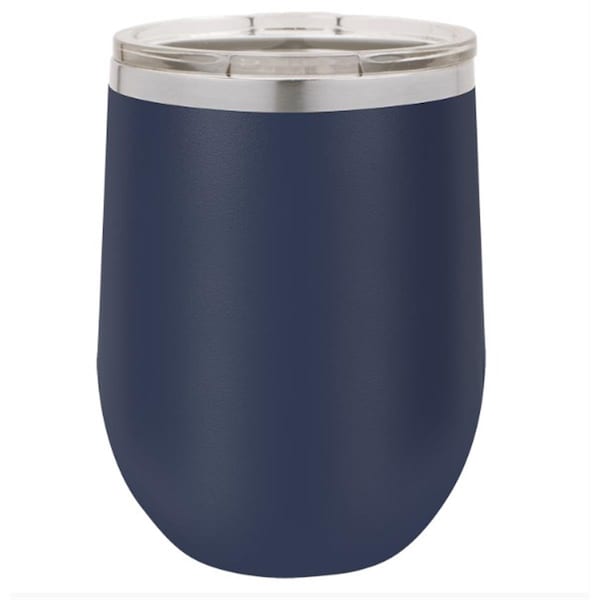 Anales 12 oz Stainless Steel Polar Camel Stemless Wine Tumbler; Navy Blue - AN2802922