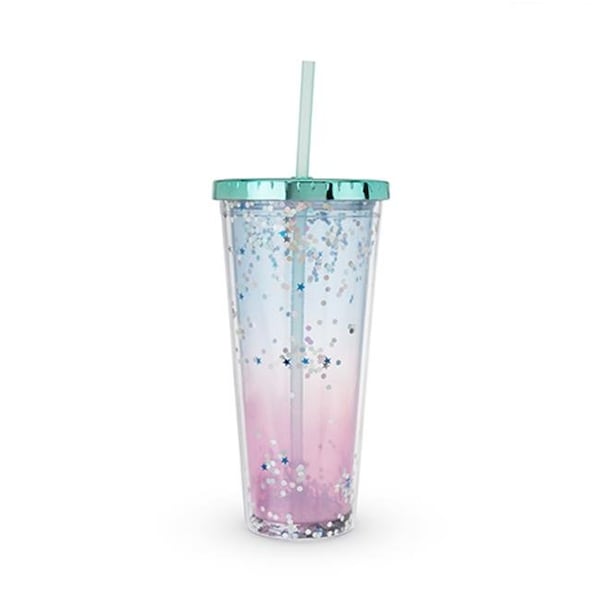 Blush Blush 7908 20 oz Mermaid Glitter Drink Tumbler; Assorted Color - 7908