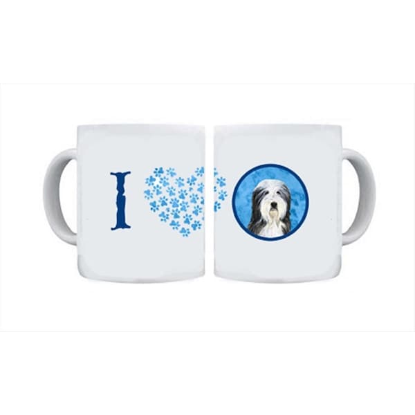 Carolines Treasures 15 oz. Bearded Collie Dishwasher Safe Microwavable Ceramic Coffee Mug - SS4773-BU-CM15