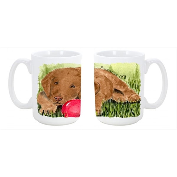 Carolines Treasures Curly Coated Retriever Dishwasher Safe Microwavable Ceramic Coffee Mug 15 oz. - SS8684CM15