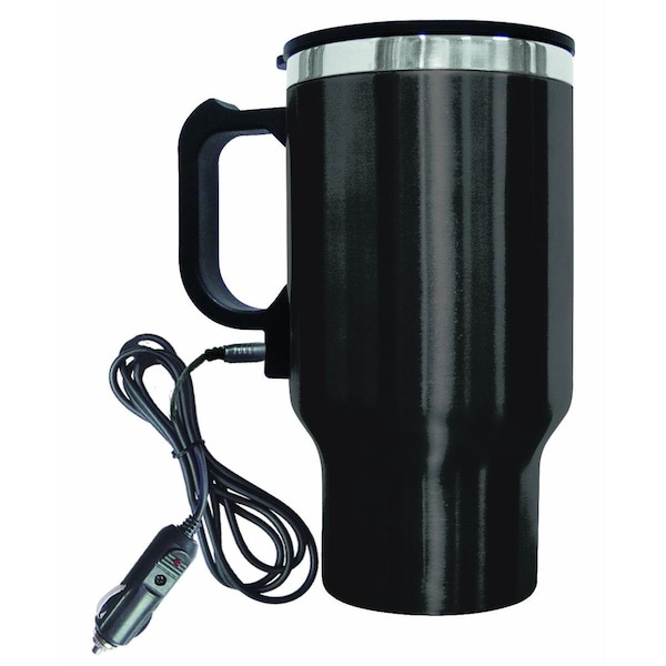 Brentwood Industries Electric Coffee or Tea Mug with Car Wire Plug, Black - CMB-16B