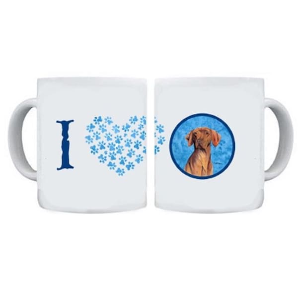 Carolines Treasures Carolines Treasures SC9132BU-CM15 15 oz. Vizsla Dishwasher Safe Microwavable Ceramic Coffee Mug - SC9132BU-CM15