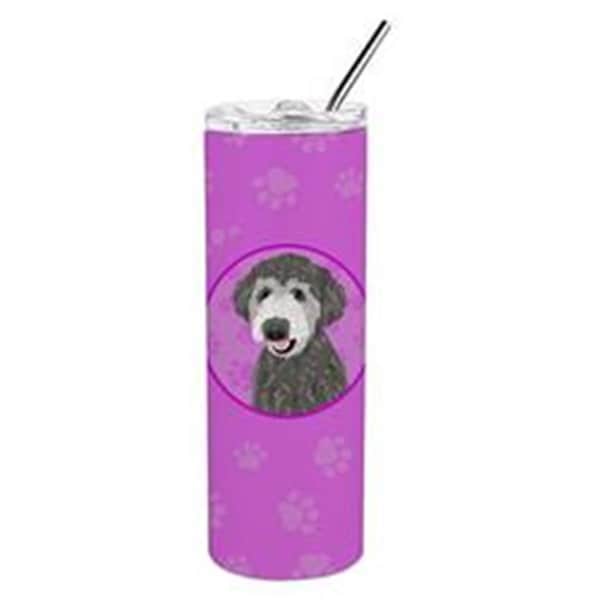 Carolines Treasures 8.25 x 3 in. Unisex Doodle Silver No.2 Stainless Steel 20 oz Skinny Tumbler, Pink - WDK1298TBL20