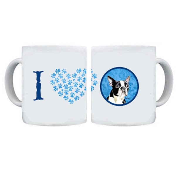 Carolines Treasures 15 oz. Boston Terrier Dishwasher Safe Microwavable Ceramic Coffee Mug - SC9140BU-CM15