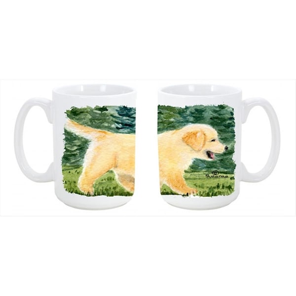 Carolines Treasures Golden Retriever Dishwasher Safe Microwavable Ceramic Coffee Mug 15 oz. - SS8859CM15