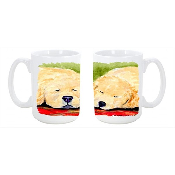 Carolines Treasures Golden Retriever Dishwasher Safe Microwavable Ceramic Coffee Mug 15 oz. - SS8902CM15