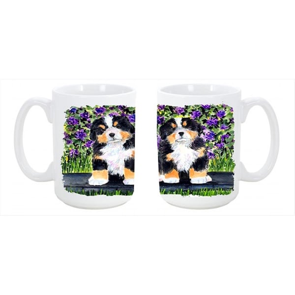 Carolines Treasures Bernese Mountain Dog Dishwasher Safe Microwavable Ceramic Coffee Mug 15 oz. - SS8334CM15