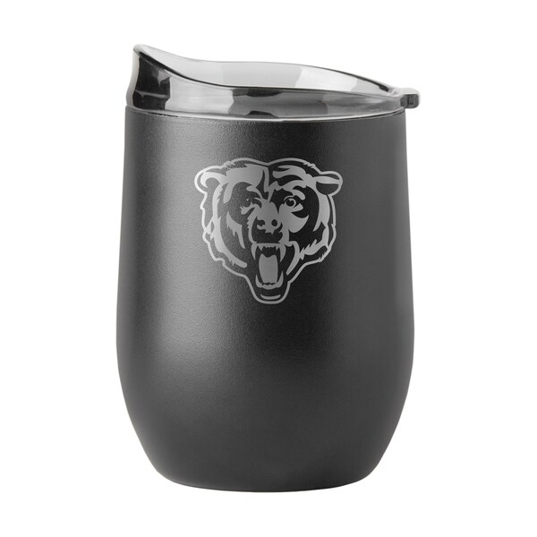 Logo Brands Chicago Bears Curved Beverage Etched Tumbler - 606-S16PB-BLK-9