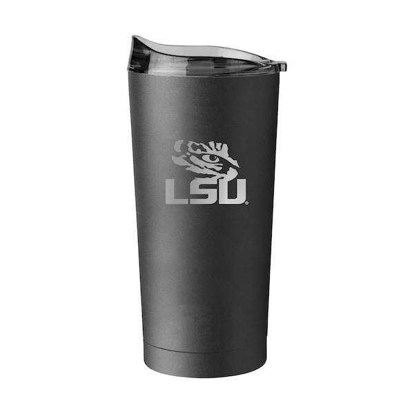 Logo Brands LSU 20oz Etch Black Powder Coat Tumbler - 162-S20PT-BLK-9
